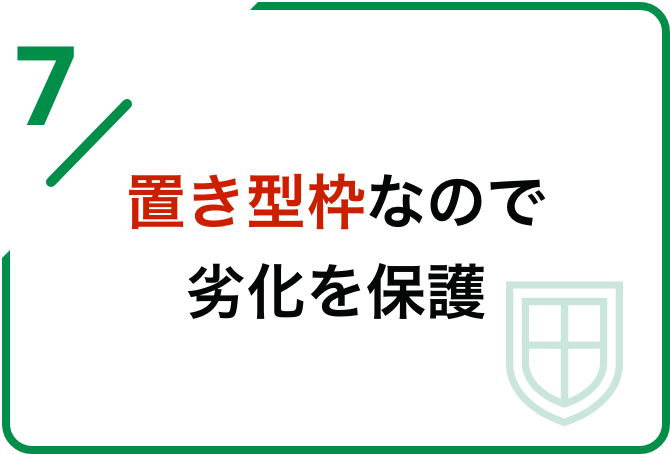 置き型枠なので劣化を保護